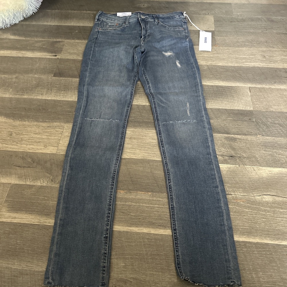 & Denim Skinny Jeans Womens size 25 Blue Stretch Denim